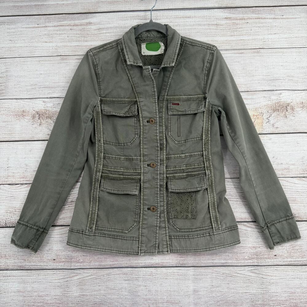 Anthropologie Green Dot‎ Military Explorer Jacket Womens Small Green